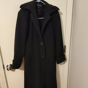 Size 2P - Dark Gray Long Dress Coat by Jones New York.